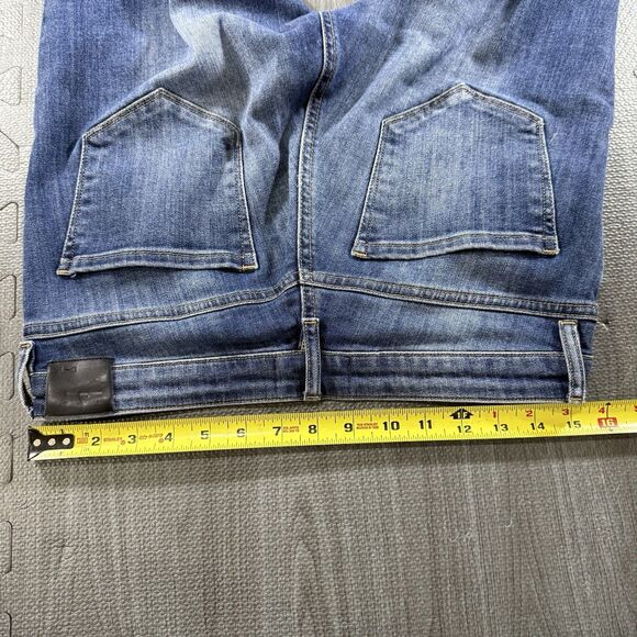 Dish Denim Jeans Women W30 L28 Blue Med Rise Skinny Medium Wash Stretch Zip - Picture 5 of 6